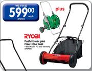 Ryobi Pushmower Plus Free Hose Reel Each