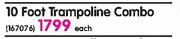 Bounceking 10 Foot Trampoline Combo-Each