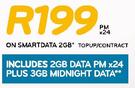ZTE V70 Tablet-On Smart Data 2GB TopUp Contract