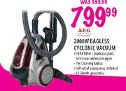 AEG 2000W Bagless Cylonic Vacuum