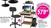 Bella Office Chair + Jensen II Computer Desk