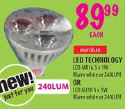 Eurolux LED Technology LED GU10 3x1W Warm White or 240LUM