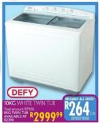 Defy 10Kg White Twin Tub