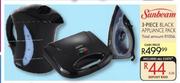 Sunbeam 3 Piece Black Appliance Pack