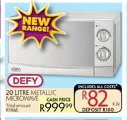 Defy 20L Metallic Microwave