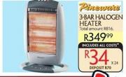 Pineware 3 Bar Halogen Heater