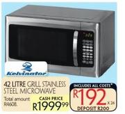 Kelvinator 42L Grill Stainless Steel Microwave