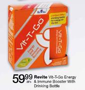 Revite Vit-T-Go Energy & Immune Booster With Drinking Bottle-20's