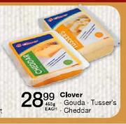 Clover Gouda/Tusser's Cheddar-400g each