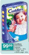 Cuddlers Disposable Nappies-52's/50's/44's per pack