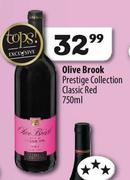 Olive Brook Prestige Collection Classic Red-750ml