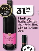 Olive Brook Prestige Collection Classic Red Or Shiraz Cabernet Sauvignon-750Ml