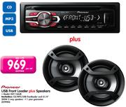 Pioneer USB Front Loader+ Speakers DXT-156UB-Per Set