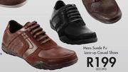 Mens Suede Pu  Lace-Up Casual Shoes