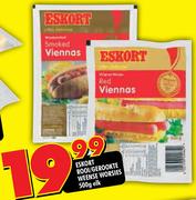 Eskort Rooi/Gerookte Weense Worsies-500G Elk