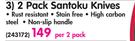 2 Pack Santoku Knives-Per 2 Pack