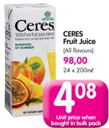 Ceres Fruit Juice(All Flavours)-24x200ml