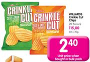 Willards Crinkle Cut Chips(All Flavours)-48x30g