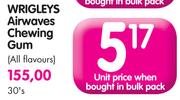 Wrigleys Airwaves Chewing Gum(All Flavours)-30's
