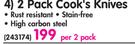 Bakers & Chefs 2 Pack Cook's Knives-Per 2 Pack