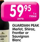 Guardian Peak Merlot,Shiraz,Frontier Or Sauvignon Blanc-750ml