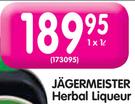Jagermeister Herbal Liqueur-1Ltr