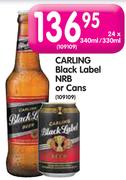 Carling Black Label NRB Or Cans-24x340ml/330ml