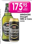 Windhoek Draught NRB Or Cans-24x440ml