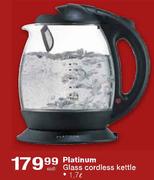 Platinum Glass Cordless Kettle-1.7L Each