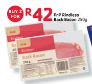 PnP Rindless Back Bacon-2 x 250gm