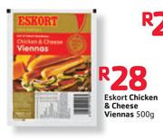 Eskort Chicken & Cheese Viennas-500gm