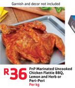 PnP Marinated Uncooked Chicken Flattie BBQ, Lemon and Herb or Peri-Peri-Per Kg