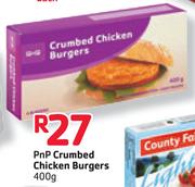 PnP Crumbed Chicken Burgers-400gm