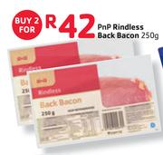 PnP Rindless Back Bacon-2 x 250gm