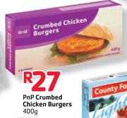 PnP Crumbed Chicken Burgers-400G