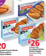 County Fair Crumbed Chicken Breast Steaks-400G Each