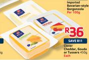 Clover Cheddar, Gouda Or Tussers-450G Each