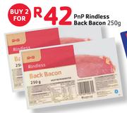 PnP Rindless Back Bacon - 2 x 250g