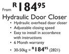 Hydraulic Door Closer 30 - 50kg