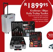 Kraftman 186Pc Rolla Trolley Toolkit