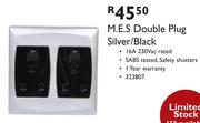 M.E.S Double Plug Silver/Black