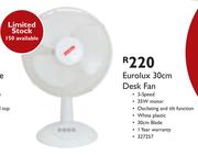 Eurolux 30cm Desk Fan
