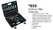  Kraftman 108pc Socket Set