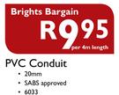 Brights Bargain PVC Conduit-Per 4m Length