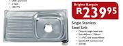 Brights Bargain Single Stainless Steel Sink