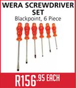 Wera Screwdriver Set Blackpoint 6 Piece-Each