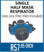 Single Half Mask Respirator-Each