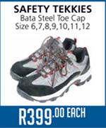 Safety Tekkies Bata Steel Toe Cap-Each