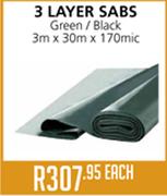 3 Layer SABS 3mx30mx170mic-Each