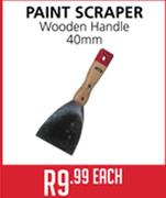 Paint Scraper Wooden Handle 40mm